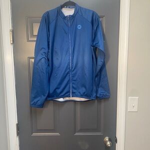 Hill Killer" blue athletic cycling full zip jacket size XL